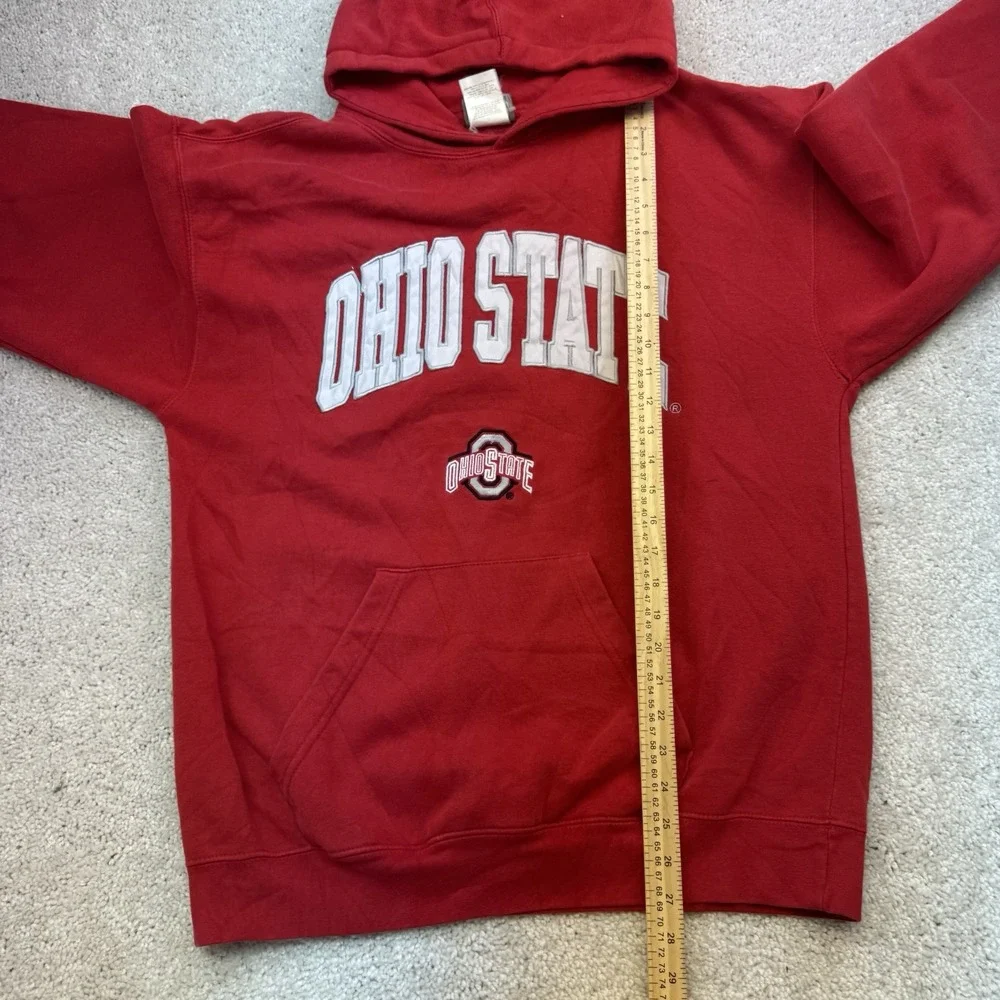 Ohio State Buckeyes Hoodie Mens Large NCAA Heisman by Reebok Red